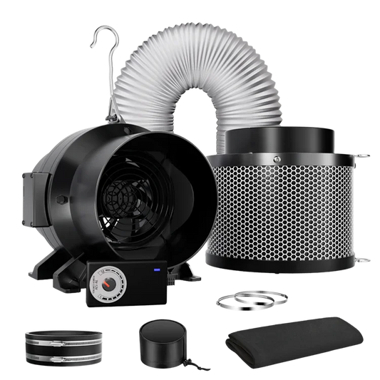 MIMEO Stealth Indoor Grow Kit with Inline Fan, Carbon Filter & Ducting for Hydroponics
