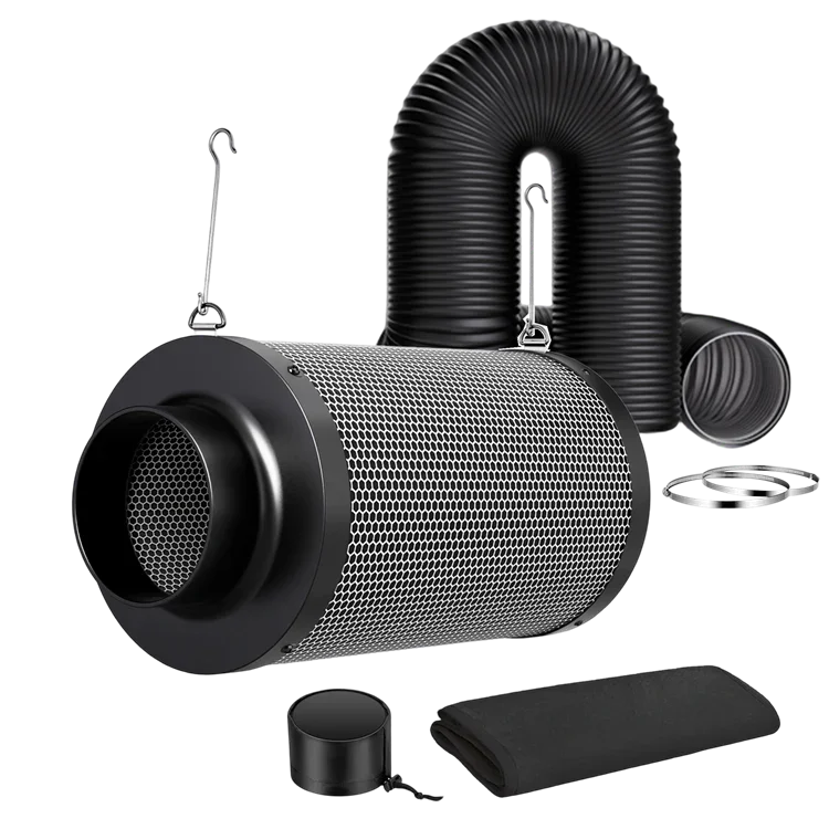 MIMEO Carbon Filter with ducting & accessories for indoor hydroponics stealth grow setups