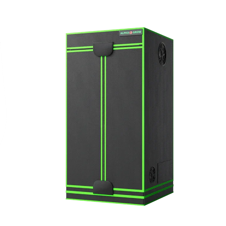 MIMEO Alpha Grow indoor grow tent with LED grow light and inline fan for stealth hydroponics setup