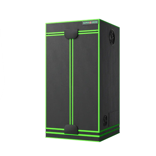 MIMEO Alpha Grow indoor grow tent with LED grow light and inline fan for stealth hydroponics setup