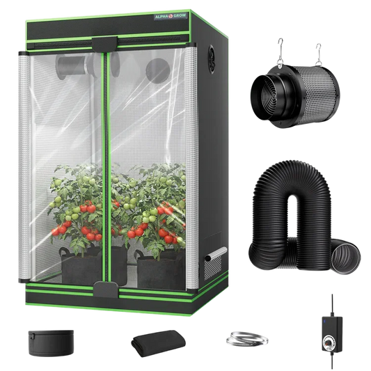 MIMEO Grow Tent with LED Grow Light, Inline Fan & Carbon Filter for Indoor Hydroponics