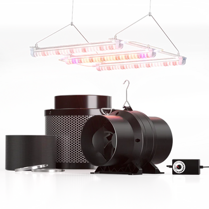 MIMEO LED Grow Light with Inline Fan and Carbon Filter for Indoor Hydroponics