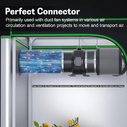 MIMEO inline fan with carbon filter for stealth indoor hydroponics grow tent ventilation system