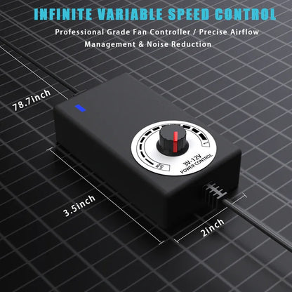 MIMEO Professional Fan Controller for Hydroponics – Infinite Variable Speed, Precise Airflow Control