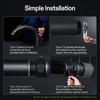 MIMEO inline fan & carbon filter installation guide for hydroponic grow tents