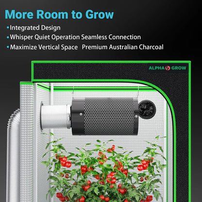 MIMEO Grow Tent with LED Grow Light & Carbon Filter for Stealth Indoor Hydroponics