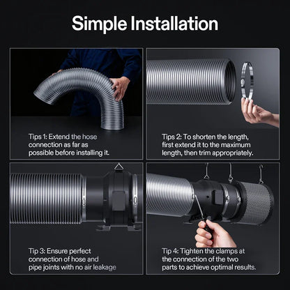 MIMEO hydroponics inline fan with ducting: simple installation guide for stealth grow setups
