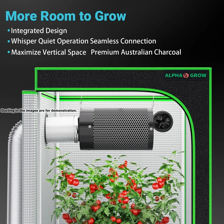 MIMEO Grow Tent with LED Grow Light & Carbon Filter for Indoor Hydroponics