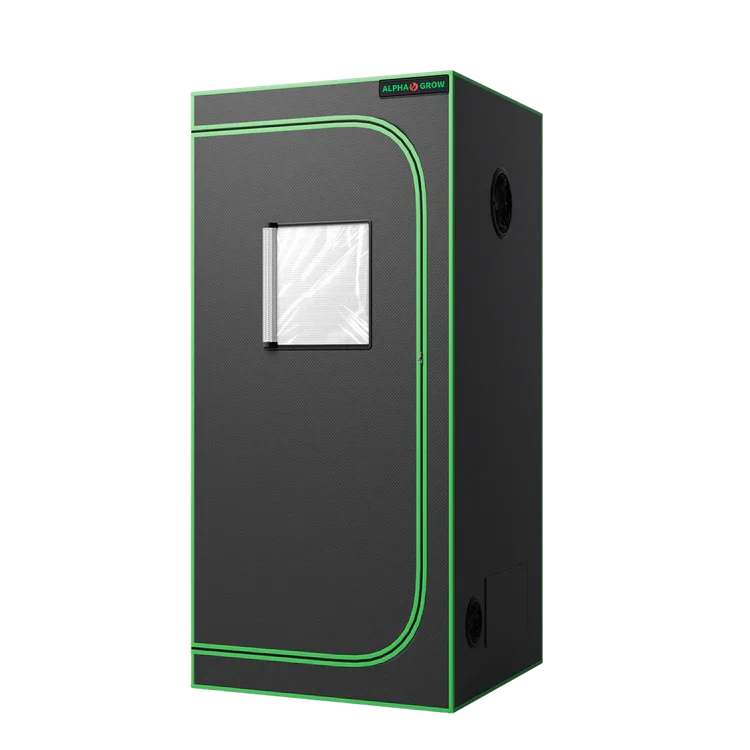 MIMEO Grow Tent with LED Grow Light & Inline Fan for Indoor Hydroponics Stealth Growing