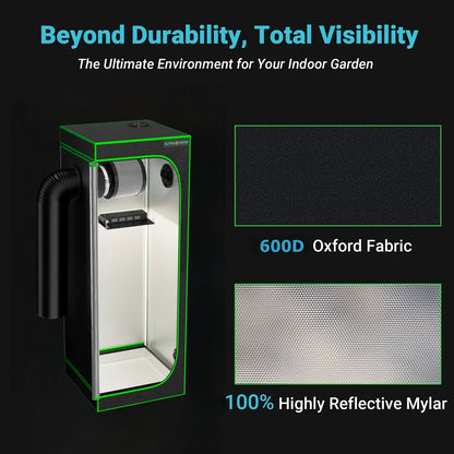 MIMEO Grow Tent with 600D Oxford Fabric & Reflective Mylar for Indoor Gardening