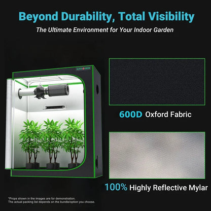 MIMEO Grow Tent with LED Grow Light & Carbon Filter for Indoor Hydroponics