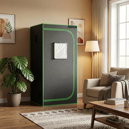 MIMEO Stealth Grow Tent with LED Light for Indoor Hydroponics, Compact Turnkey Kit