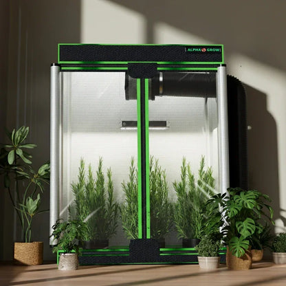MIMEO Alpha Grow indoor hydroponics grow tent with LED light, ideal for stealth home gardening