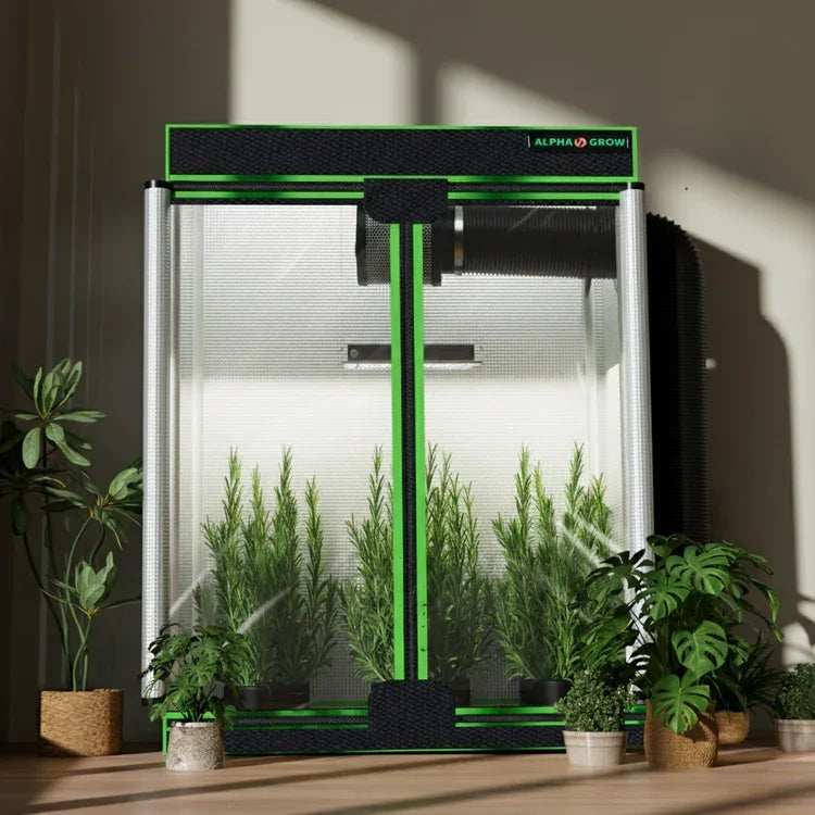 MIMEO Alpha Grow indoor hydroponics grow tent with LED lights and stealth design for home gardening