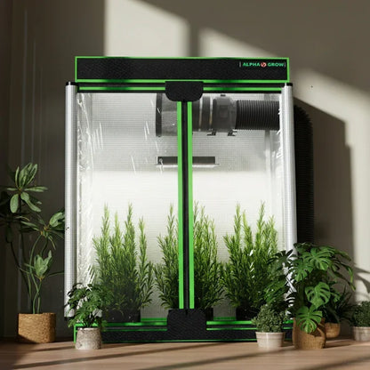 MIMEO indoor grow tent with LED light and stealth hydroponics setup for home gardening