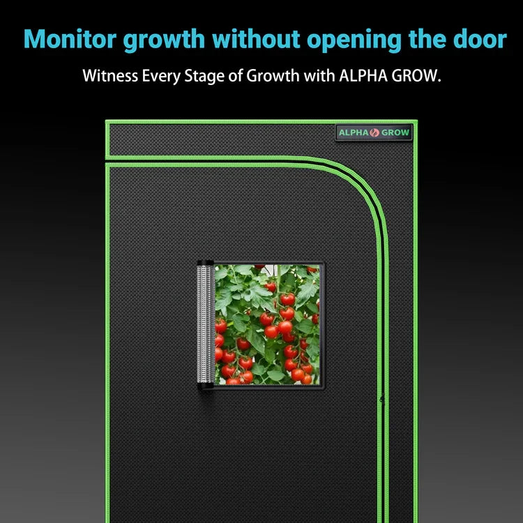 MIMEO Grow Tent with viewing window for stealth indoor gardening and hydroponics monitoring